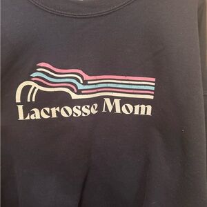 Women’s 2XL Lacrosse Mom Long Sleeve Blue Sweatshirt